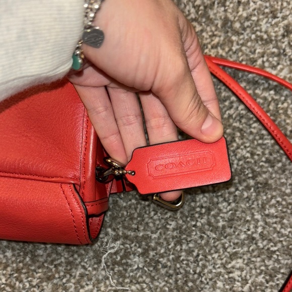 Coach Red Leather Crossbody Bag - Picture 11 of 12